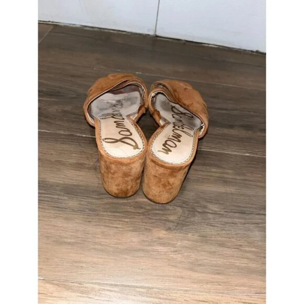 Sam Edelman Tan   Sandal Heels.  Velvet Women's Size 6.5